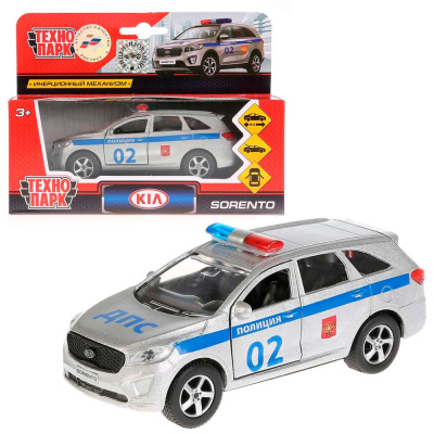 Металлическая инерционная машинка Kia Sorento Prime Полиция Технопарк SB-17-75-KS-P-WB